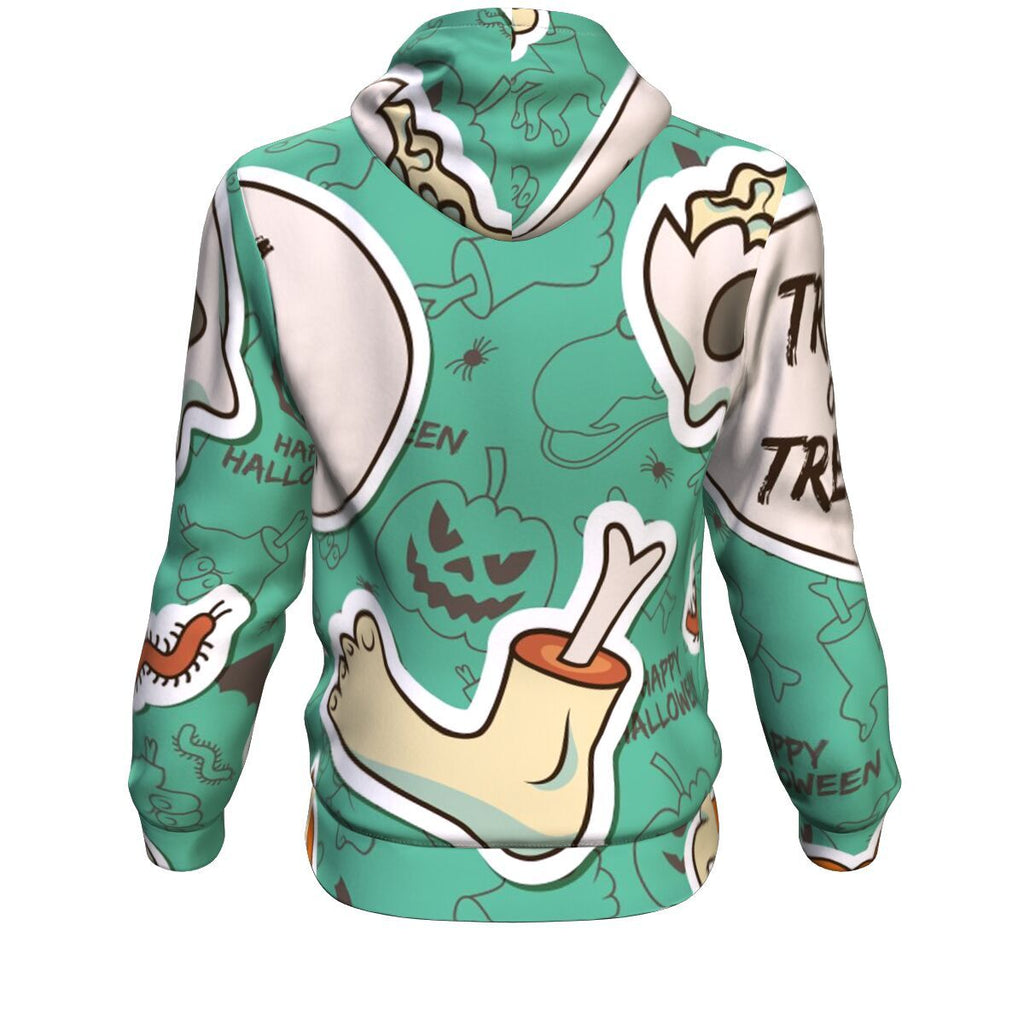 Skull Zombie Arms Aeg Evil With Candy Sweet Halloween Hoodie Over Print - shirtskishirt