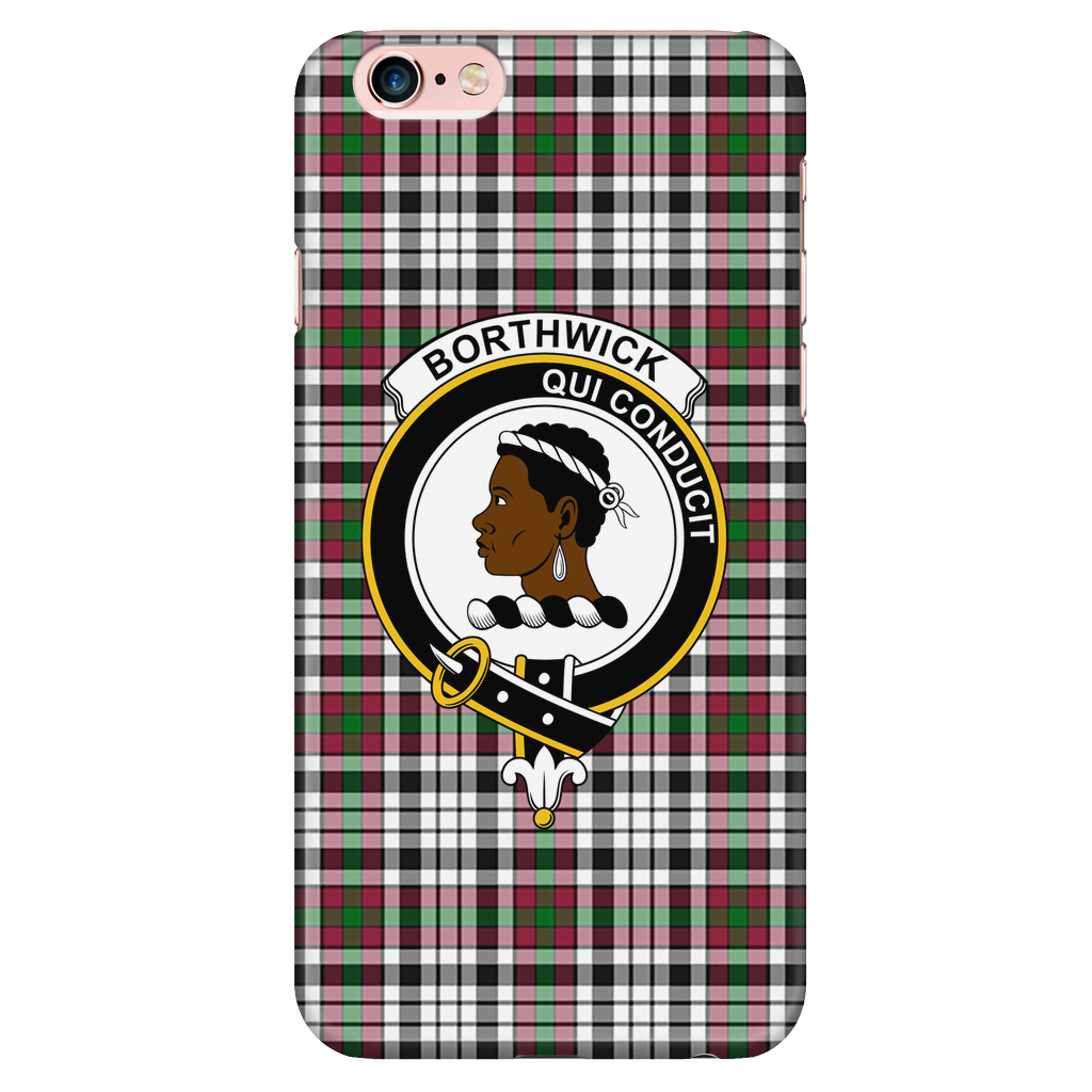 Borthwick Scottish Clan Tartan Phone Case - shirtskishirt