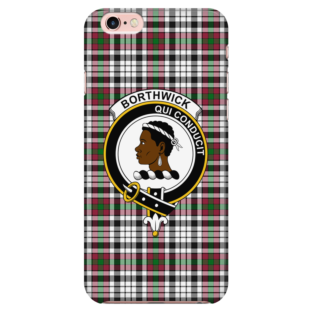 Borthwick Scottish Clan Tartan Phone Case - shirtskishirt