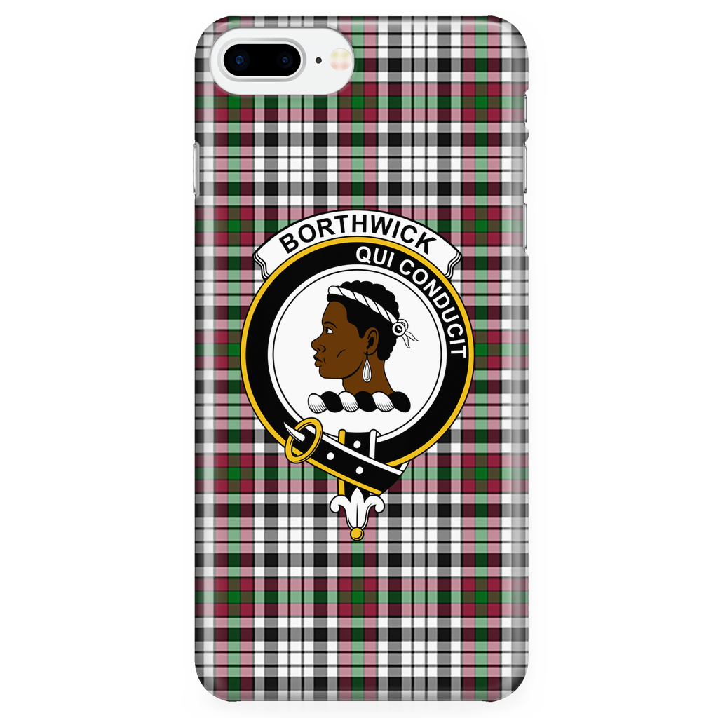 Borthwick Scottish Clan Tartan Phone Case - shirtskishirt