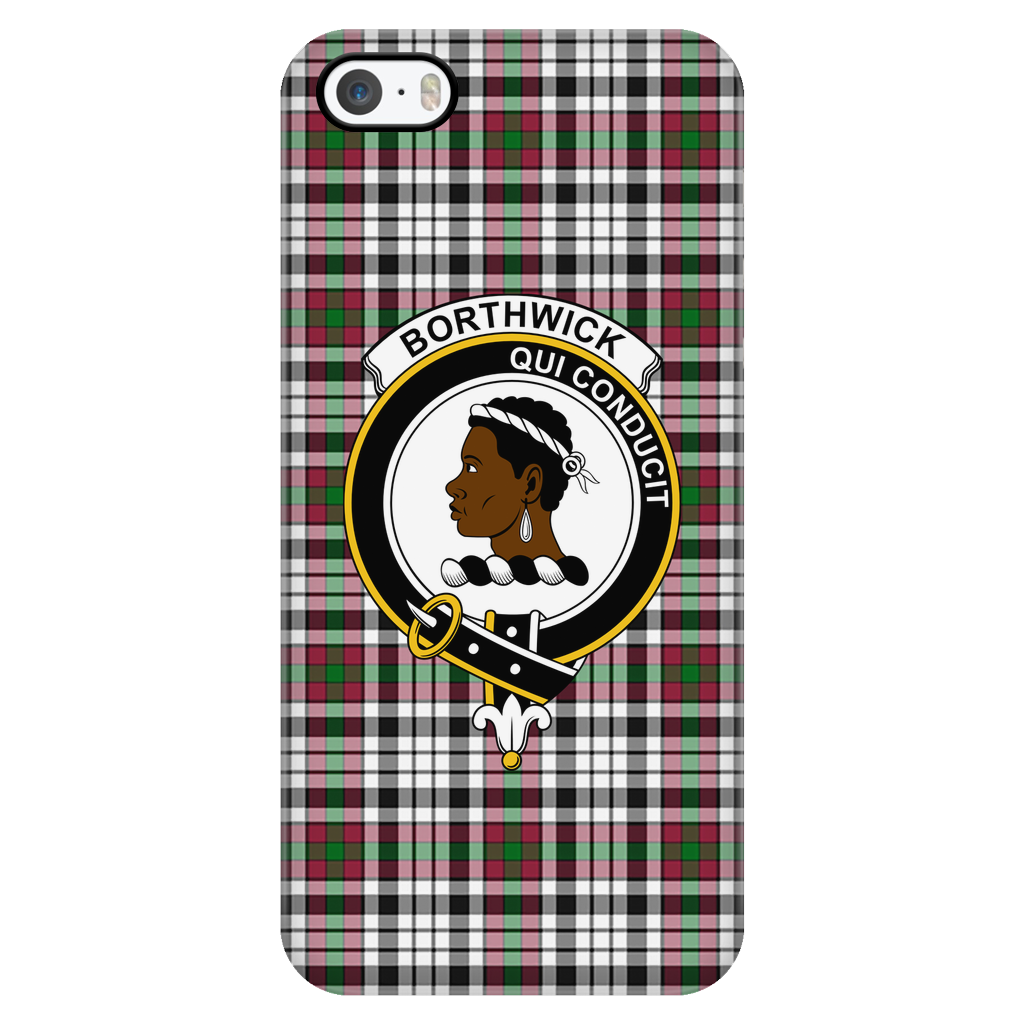 Borthwick Scottish Clan Tartan Phone Case - shirtskishirt