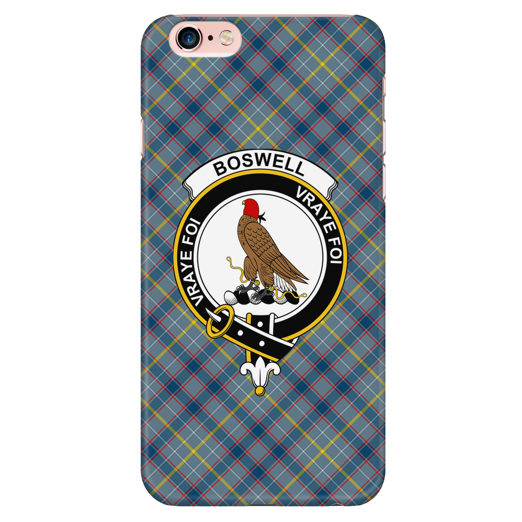 Boswell Scottish Clan Tartan Phone Case - shirtskishirt