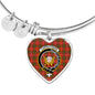 Carruthers Scottish Clan Tartan Bangle Heart Shine On Bangle Heart