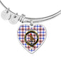 Boswell Modern Scottish Clan Tartan Bangle Heart Shine On Bangle Heart