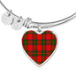 Crief District Scottish Clan Tartan Bracelet Bangle Heart Jewelry Shine On Bangle Heart