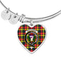 Buchanan Modern Scottish Clan Tartan Bangle Heart Shine On Bangle Heart