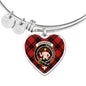 Aikenhead Scottish Clan Tartan Bangle Heart Shine On Bangle Heart