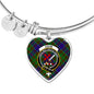 Adam Scottish Clan Tartan Bangle Heart Shine On Bangle Heart