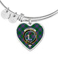 Carmichael Scottish Clan Tartan Bangle Heart Shine On Bangle Heart
