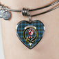 Cockburn Modern Scottish Clan Tartan Bracelet Bangle Heart Jewelry Shine On Bangle Heart