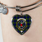 Colquhoun Modern Scottish Clan Tartan Bracelet Bangle Heart Jewelry Shine On Bangle Heart