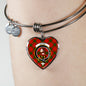 Adair Scottish Clan Tartan Bangle Heart Shine On Bangle Heart