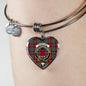 Crawford Modern Scottish Clan Tartan Bracelet Bangle Heart Jewelry Shine On Bangle Heart
