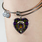 Cameron Of Erracht Modern Scottish Clan Tartan Bangle Heart Shine On Bangle Heart