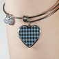 Clark Ancient Scottish Clan Tartan Bracelet Bangle Heart Jewelry Shine On Bangle Heart