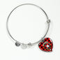 Cunningham Modern Scottish Clan Tartan Bracelet Bangle Heart Jewelry Shine On Bangle Heart