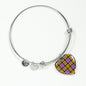 Culloden Ancient Scottish Clan Tartan Bracelet Bangle Heart Jewelry Shine On Bangle Heart