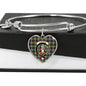 Clephan Scottish Clan Tartan Bracelet Bangle Heart Jewelry Shine On Bangle Heart