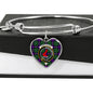 Armstrong Modern Scottish Clan Tartan Bangle Heart Shine On Bangle Heart