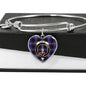 Dunlop Modern Shine On Bangle Heart