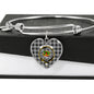 Douglas Grey Shine On Bangle Heart