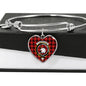 Cunningham Scottish Clan Tartan Bracelet Bangle Heart Jewelry Shine On Bangle Heart