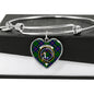 Carmichael Modern Scottish Clan Tartan Bangle Heart Shine On Bangle Heart
