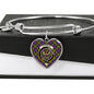 Carnegie Scottish Clan Tartan Bangle Heart Shine On Bangle Heart