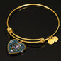 Cockburn Modern Scottish Clan Tartan Bracelet Bangle Heart Jewelry Shine On Bangle Heart
