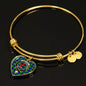 Armstrong Hunting Scottish Clan Tartan Bangle Heart Shine On Bangle Heart