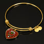 Cairns Scottish Clan Tartan Bracelet Bangle Heart Jewelry Shine On Bangle Heart
