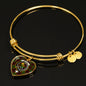 Buchan Modern Scottish Clan Tartan Bangle Heart Shine On Bangle Heart