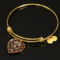 Ainslie Scottish Clan Tartan Bangle Heart Shine On Bangle Heart