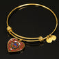 Bruce Modern Scottish Clan Tartan Bangle Heart Shine On Bangle Heart