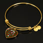 Byres Modern Scottish Clan Tartan Bangle Heart Shine On Bangle Heart