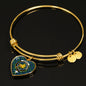 Campbell Ancient Scottish Clan Tartan Bangle Heart Shine On Bangle Heart
