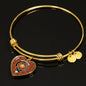 Carruthers Scottish Clan Tartan Bangle Heart Shine On Bangle Heart