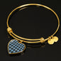 Clark Ancient Scottish Clan Tartan Bracelet Bangle Heart Jewelry Shine On Bangle Heart