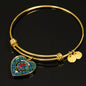Armstrong Ancient Scottish Clan Tartan Bangle Heart Shine On Bangle Heart