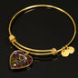 Carnegie Modern Scottish Clan Tartan Bangle Heart Shine On Bangle Heart