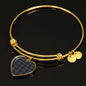 Clergy Green Scottish Clan Tartan Bracelet Bangle Heart Jewelry Shine On Bangle Heart