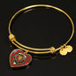 Cumming Modern Scottish Clan Tartan Bracelet Bangle Heart Jewelry Shine On Bangle Heart