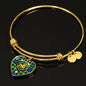 Campbell Of Breadalbane Ancient Scottish Clan Tartan Bracelet Bangle Heart Jewelry Shine On Bangle Heart