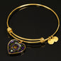 Cameron Of Erracht Modern Scottish Clan Tartan Bangle Heart Shine On Bangle Heart