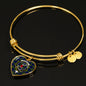 Colquhoun Modern Scottish Clan Tartan Bracelet Bangle Heart Jewelry Shine On Bangle Heart