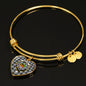 Douglas Grey Shine On Bangle Heart
