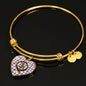 Boswell Modern Scottish Clan Tartan Bangle Heart Shine On Bangle Heart