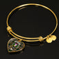 Buchanan Hunting Scottish Clan Tartan Bangle Heart Shine On Bangle Heart