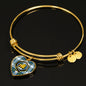 Campbell Dress Ancient Scottish Clan Tartan Bracelet Bangle Heart Jewelry Shine On Bangle Heart