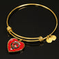 Burnett Modern Scottish Clan Tartan Bangle Heart Shine On Bangle Heart